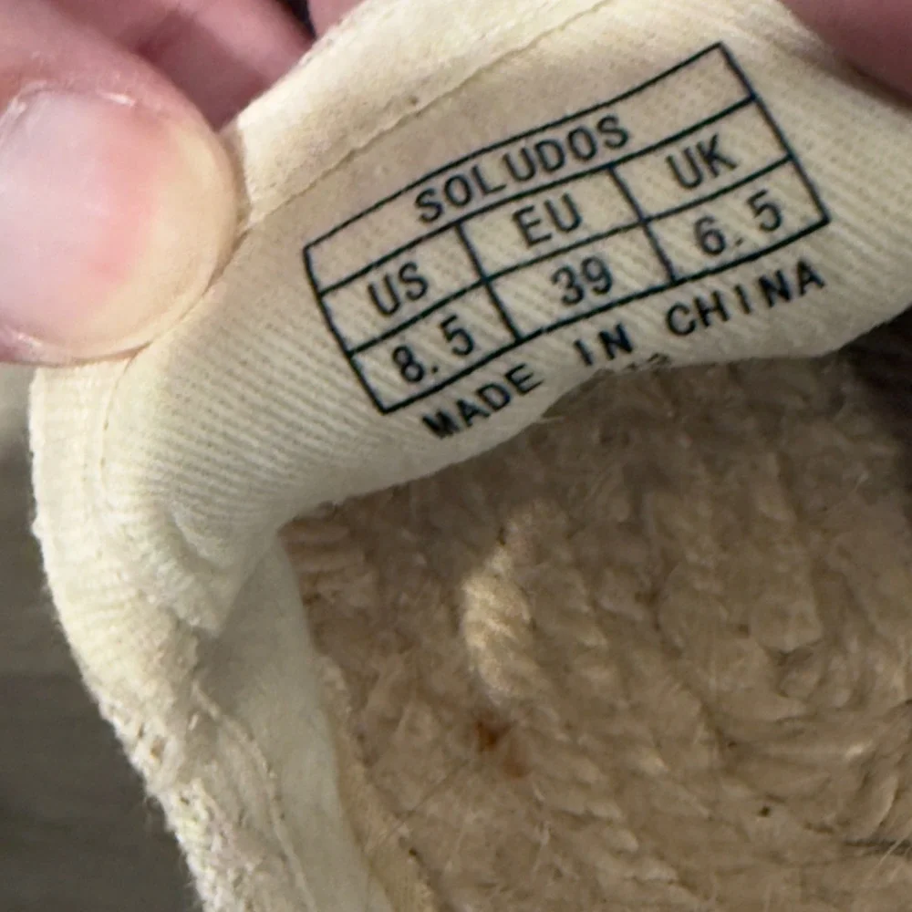 Soludos Limoncello‎ Smoking Espadrilles Women's Size 8.5 Lemon Linen Flats